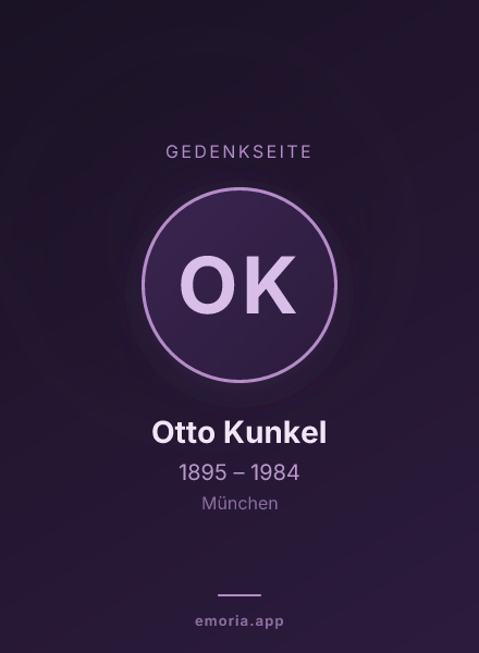 Gedenkportrait von Otto Kunkel