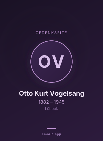 Gedenkportrait von Otto Kurt Vogelsang