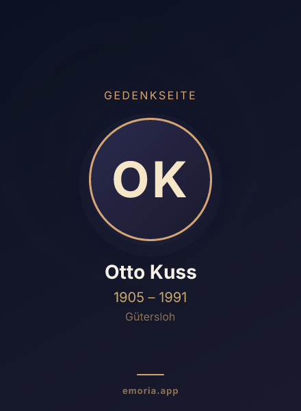 Gedenkportrait von Otto Kuss