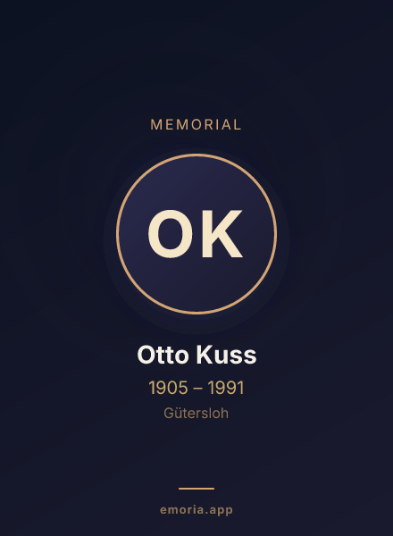 Memorial portrait of Otto Kuss