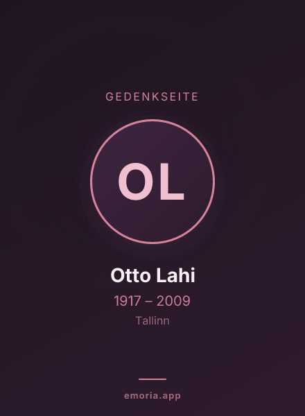 Gedenkportrait von Otto Lahi
