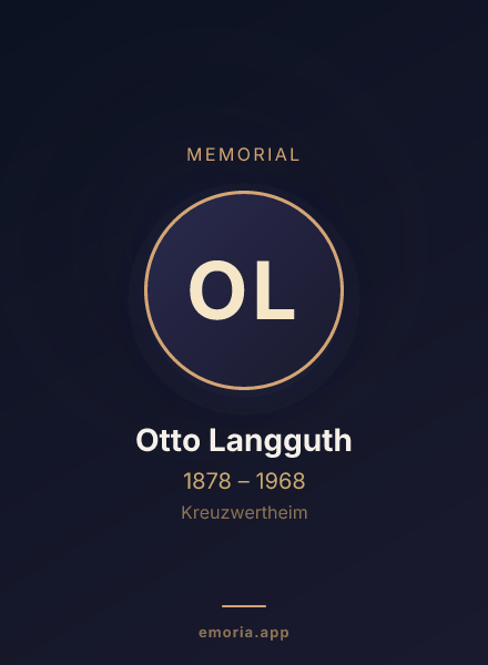 Memorial portrait of Otto Langguth