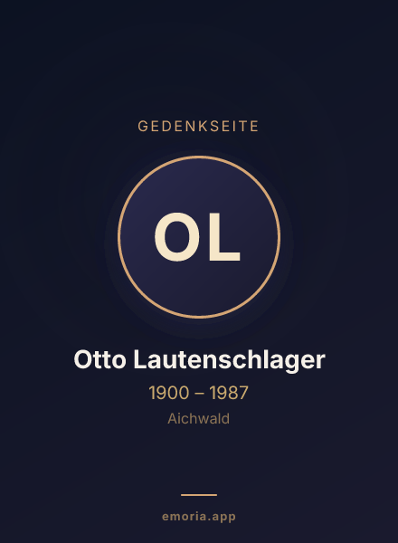Gedenkportrait von Otto Lautenschlager