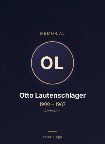 Memorial portrait of Otto Lautenschlager