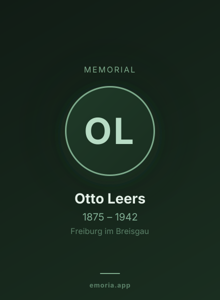 Memorial portrait of Otto Leers