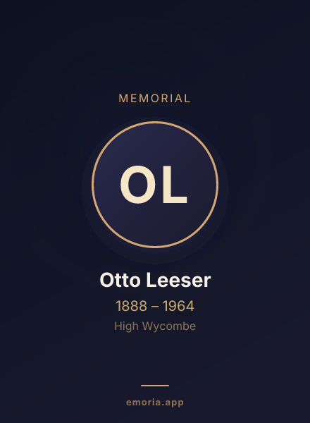 Memorial portrait of Otto Leeser