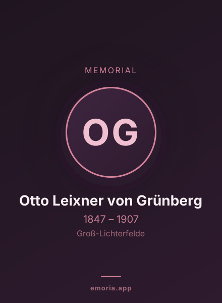 Memorial portrait of Otto Leixner von Grünberg
