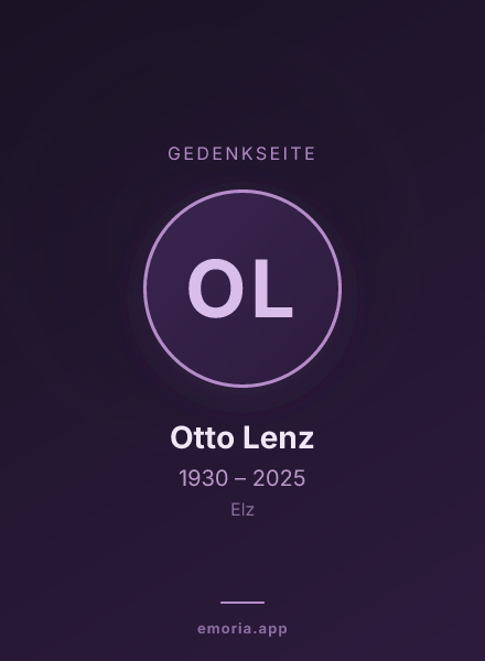 Gedenkportrait von Otto Lenz