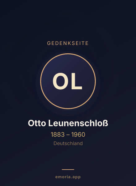Gedenkportrait von Otto Leunenschloß