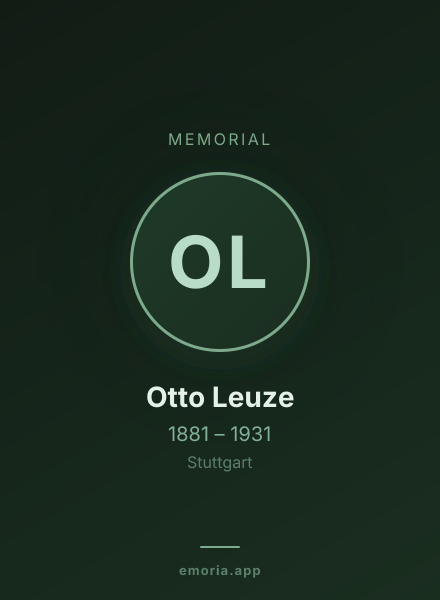 Memorial portrait of Otto Leuze