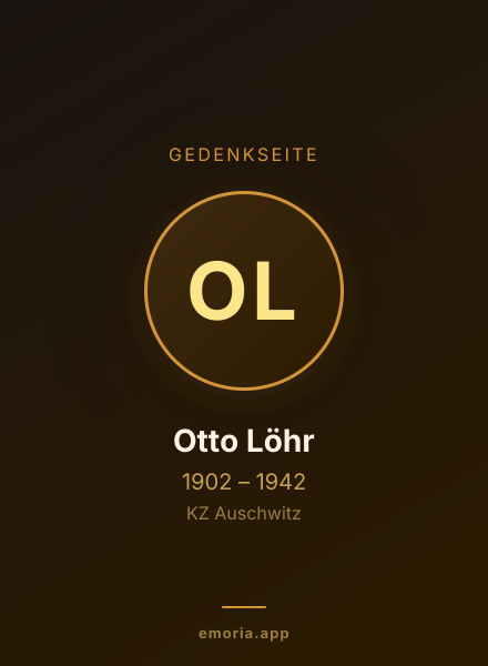 Gedenkportrait von Otto Löhr