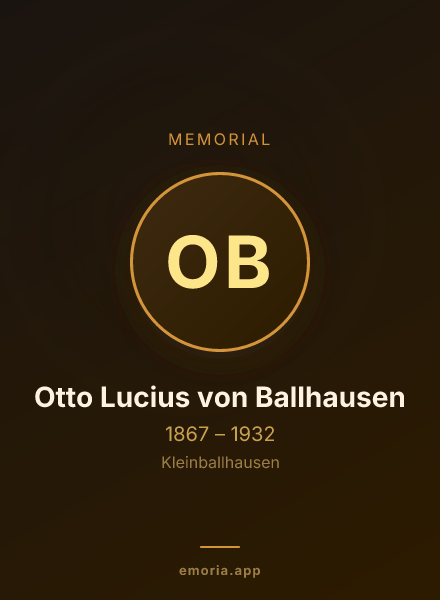Memorial portrait of Otto Lucius von Ballhausen