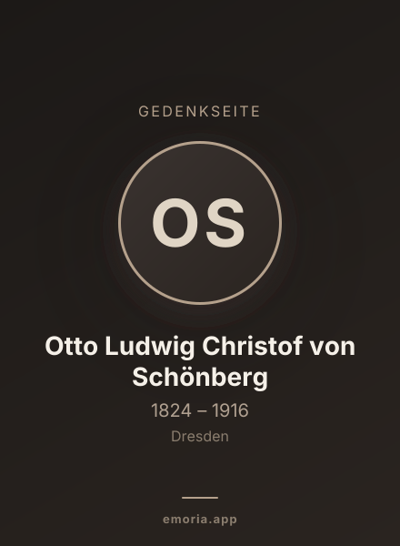 Gedenkportrait von Otto Ludwig Christof von Schönberg