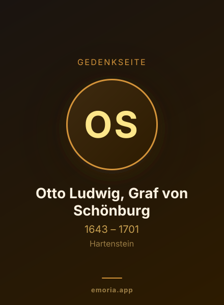 Gedenkportrait von Otto Ludwig, Graf von Schönburg