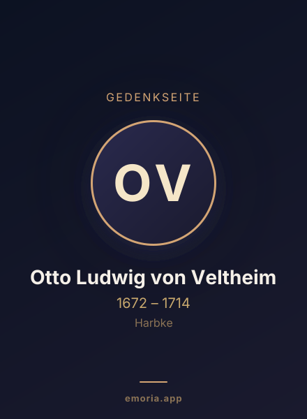 Gedenkportrait von Otto Ludwig von Veltheim