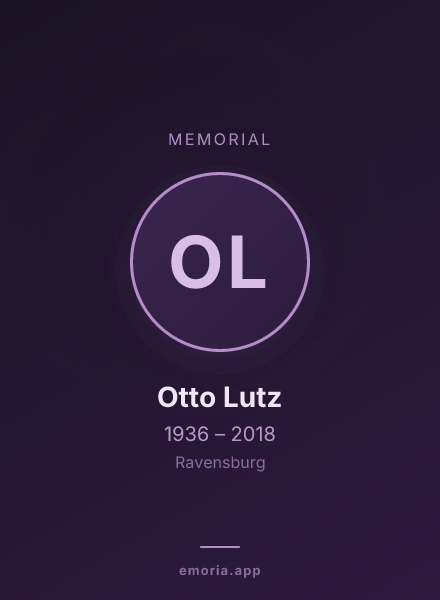 Memorial portrait of Otto Lutz