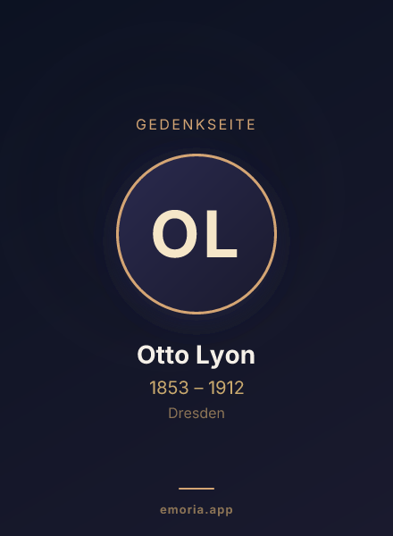 Gedenkportrait von Otto Lyon