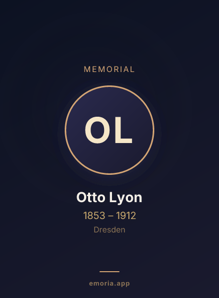 Memorial portrait of Otto Lyon