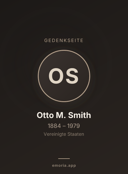 Gedenkportrait von Otto M. Smith