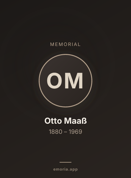 Memorial portrait of Otto Maaß