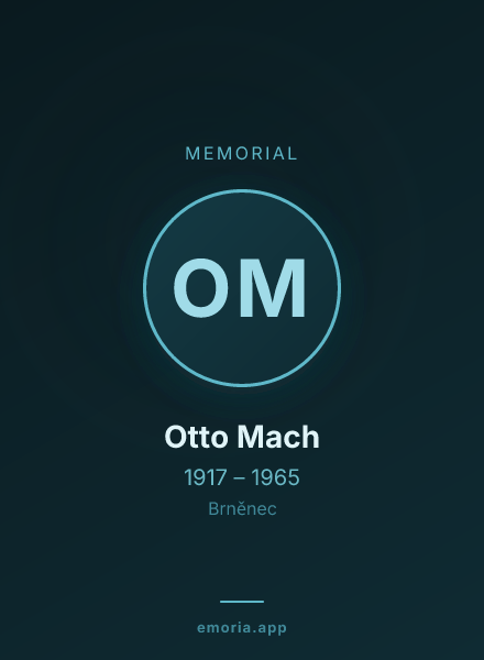 Memorial portrait of Otto Mach