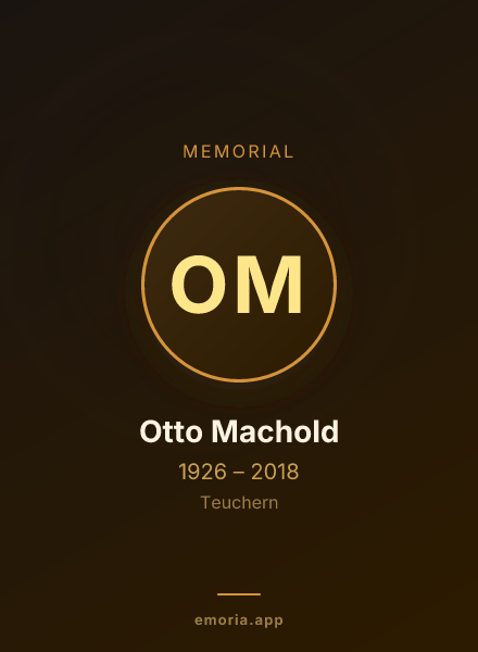 Memorial portrait of Otto Machold