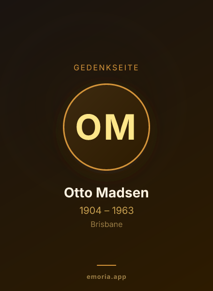 Gedenkportrait von Otto Madsen