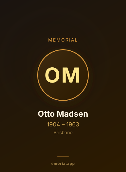 Memorial portrait of Otto Madsen