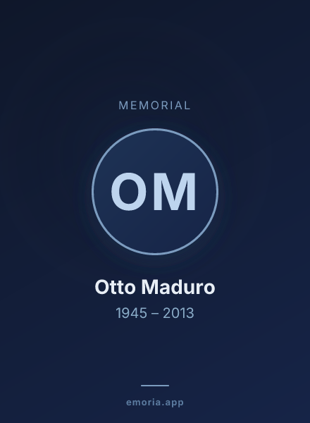 Memorial portrait of Otto Maduro