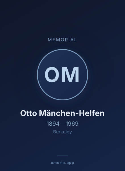 Memorial portrait of Otto Mänchen-Helfen