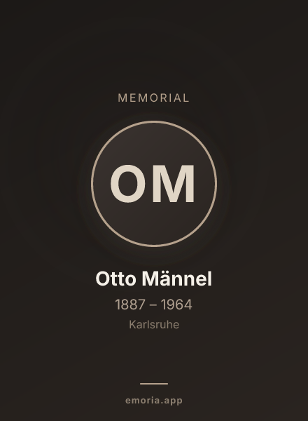 Memorial portrait of Otto Männel