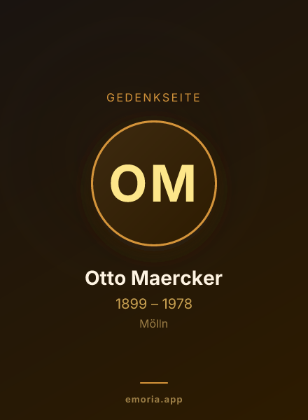 Gedenkportrait von Otto Maercker