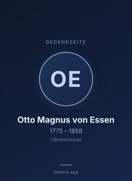 Gedenkportrait von Otto Magnus von Essen