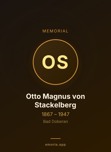 Memorial portrait of Otto Magnus von Stackelberg