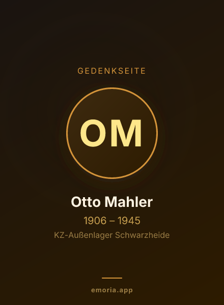Gedenkportrait von Otto Mahler