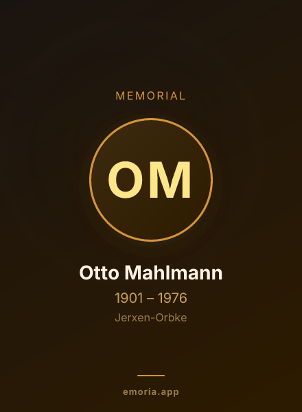 Memorial portrait of Otto Mahlmann