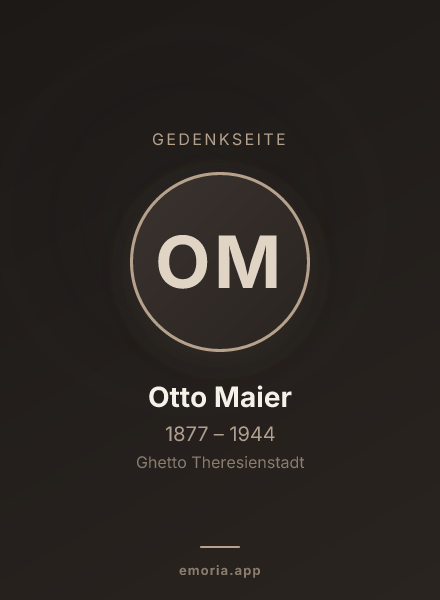 Gedenkportrait von Otto Maier