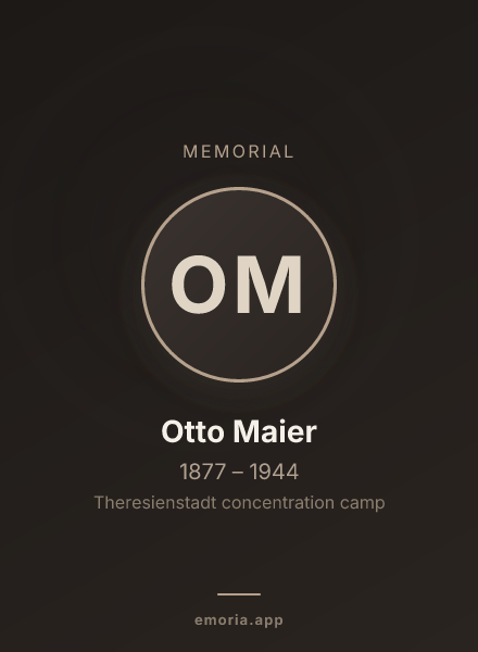Memorial portrait of Otto Maier