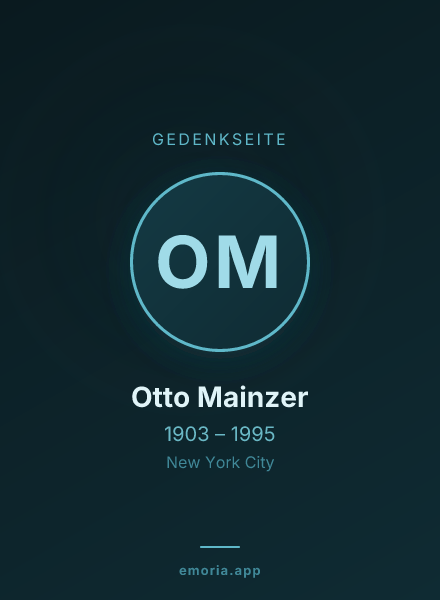 Gedenkportrait von Otto Mainzer
