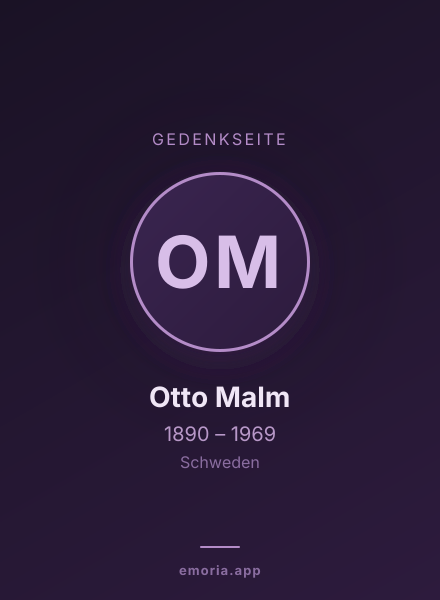 Gedenkportrait von Otto Malm