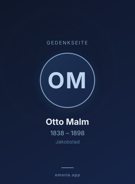 Gedenkportrait von Otto Malm