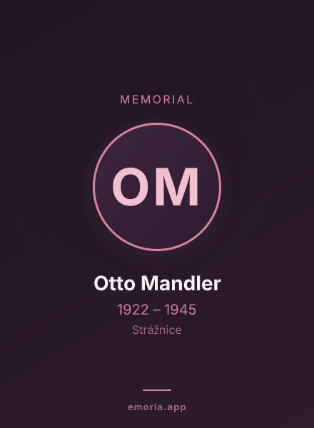 Memorial portrait of Otto Mandler
