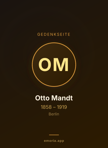Gedenkportrait von Otto Mandt