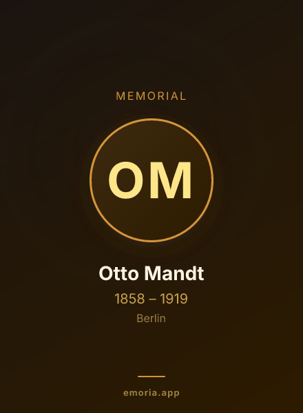 Memorial portrait of Otto Mandt