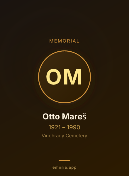 Memorial portrait of Otto Mareš