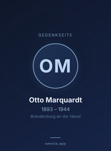 Gedenkportrait von Otto Marquardt