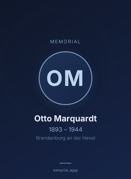 Memorial portrait of Otto Marquardt