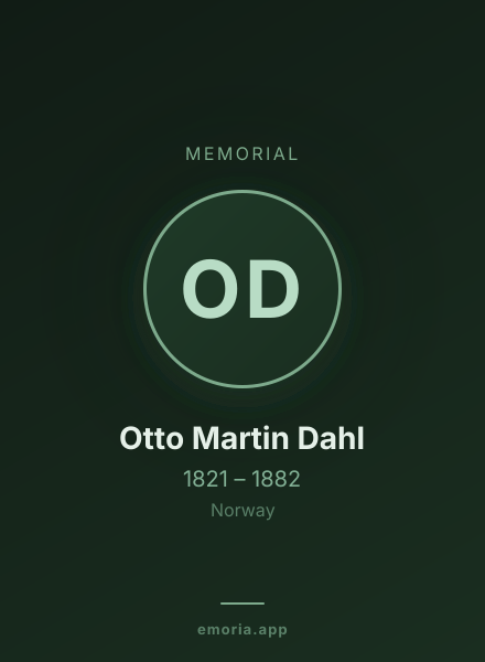 Memorial portrait of Otto Martin Dahl