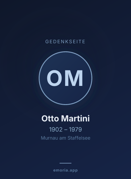 Gedenkportrait von Otto Martini
