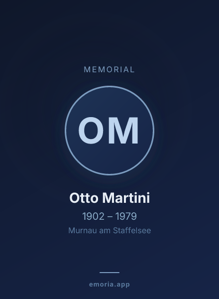 Memorial portrait of Otto Martini